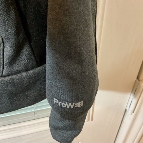 Spyder Mens Gray Active ProW=B Long Sleeve Quarter-Zip Pullover Hoodie Size M - Picture 3 of 9